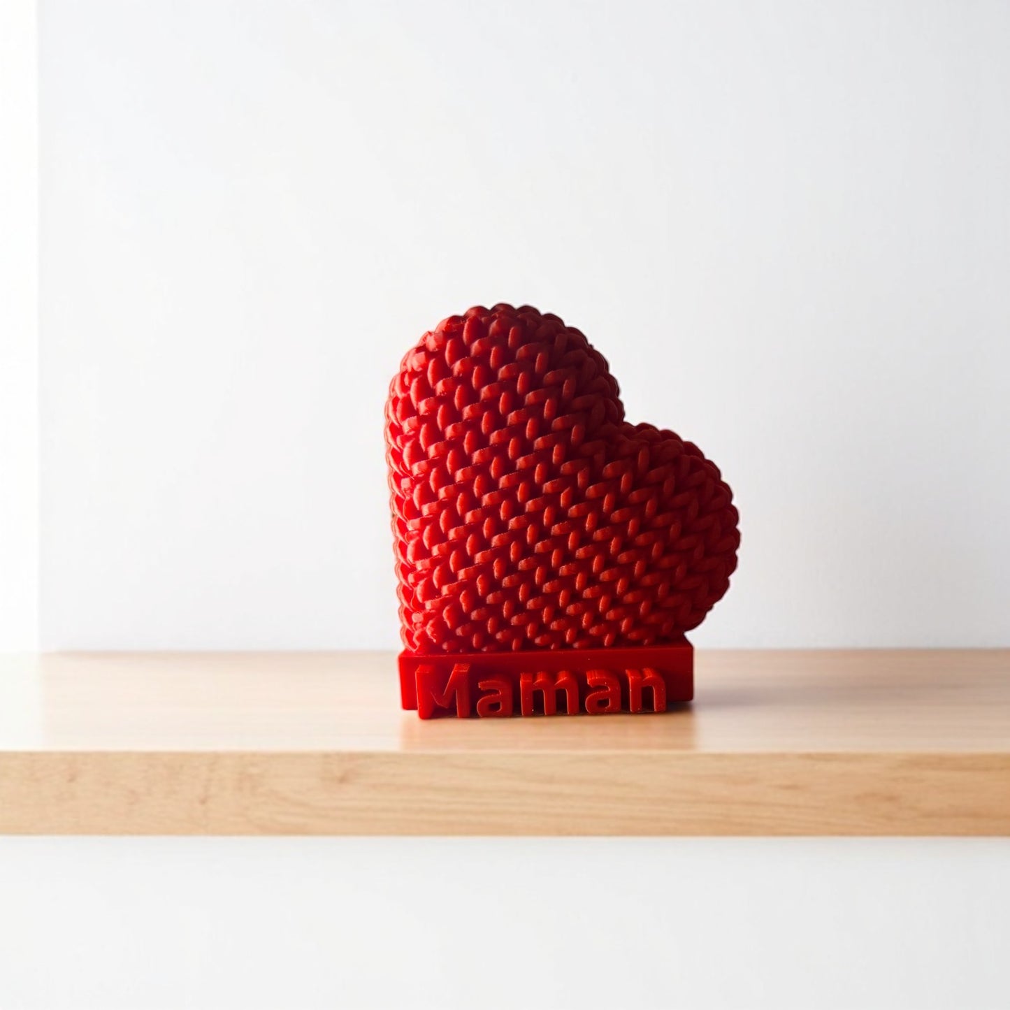 Cœur effet tricot personnalisable