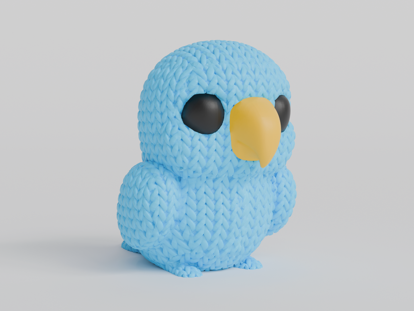 Figurine Perroquet effet tricot