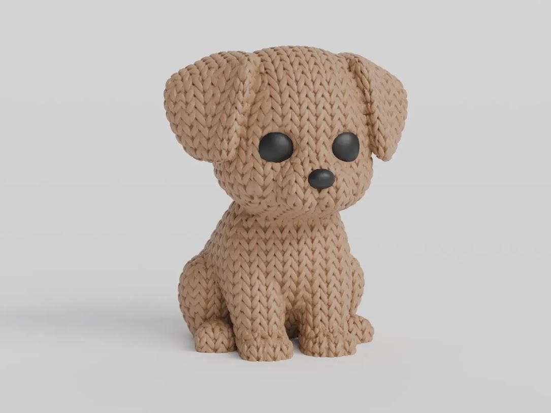Figurine Chien Tricot