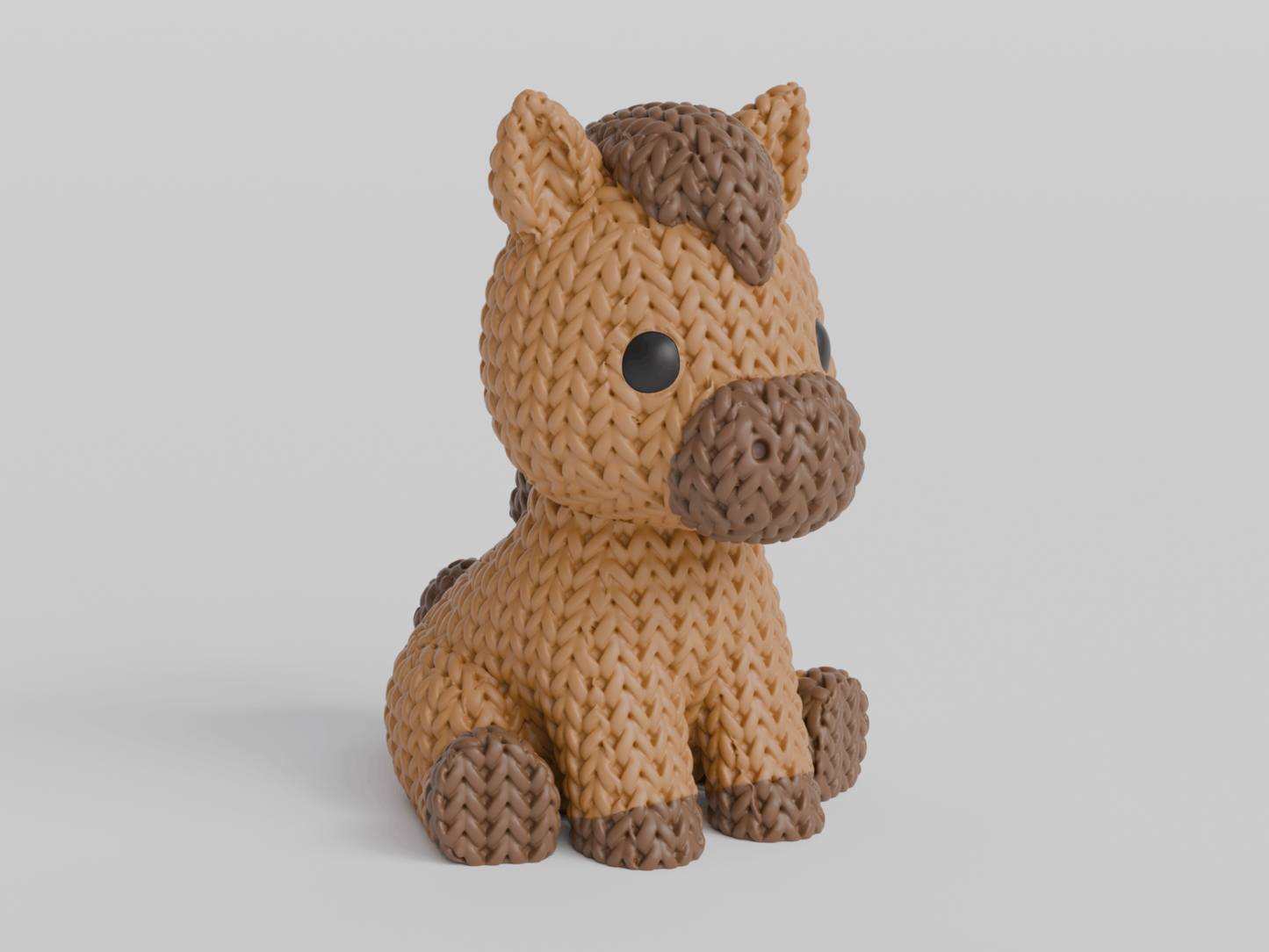 Figurine Cheval effet Tricot