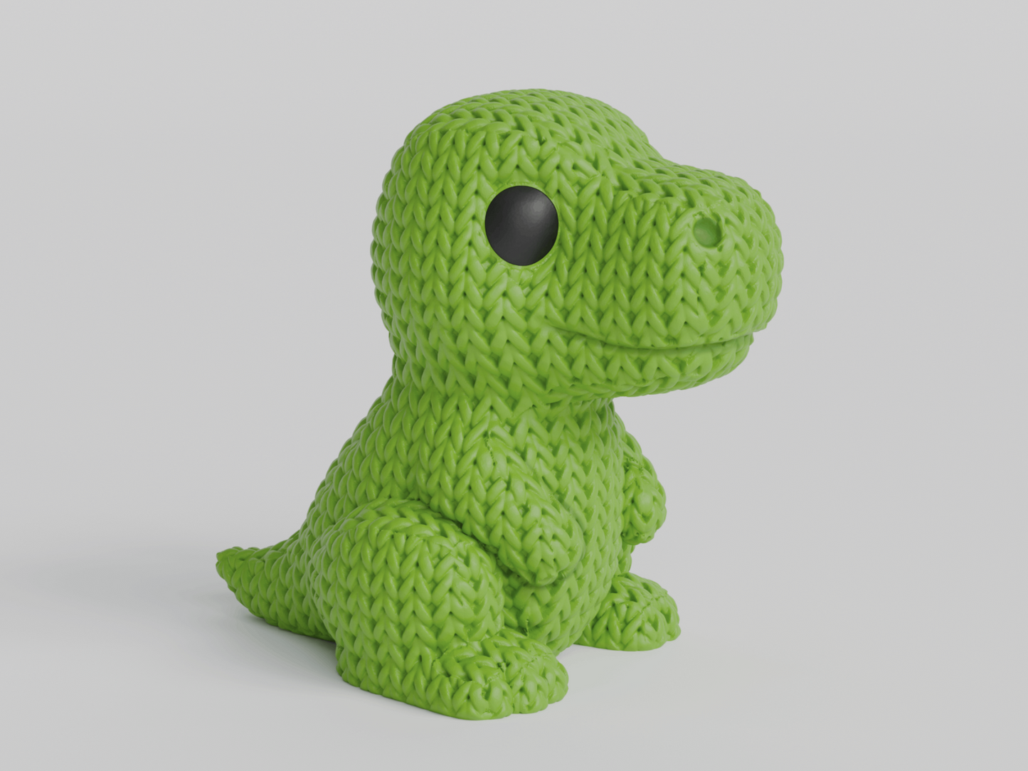 Figurine dinosaure effet tricot