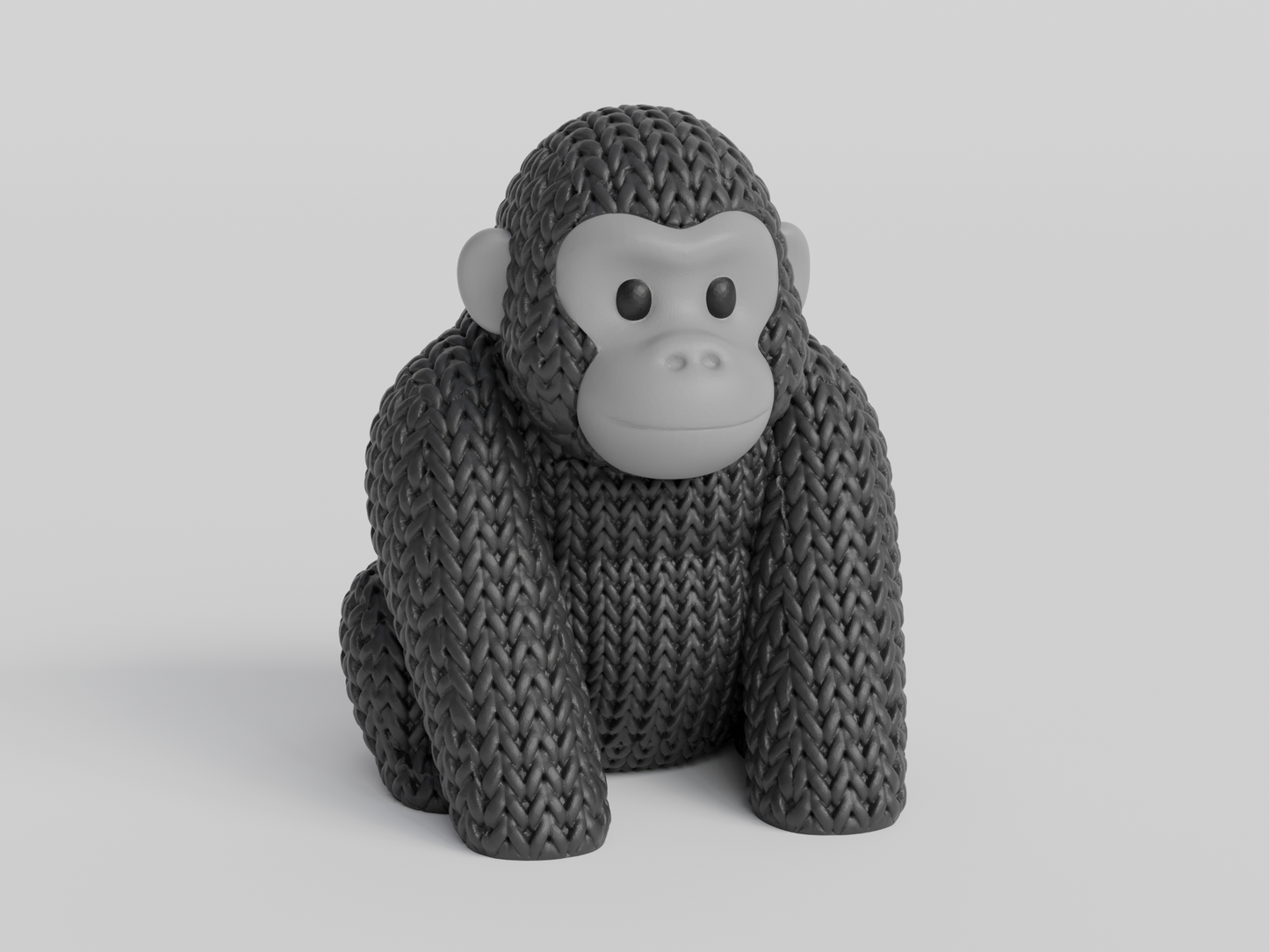 Figurine Gorille effet Tricot