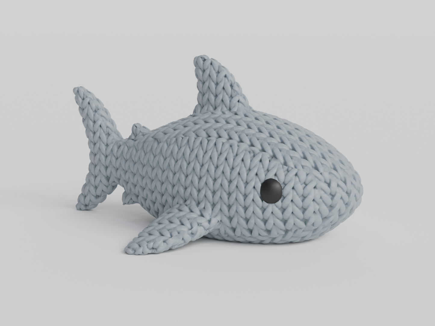 Figurine Requin effet tricot