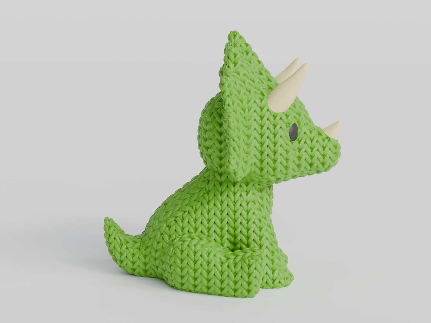 Figurine dinosaure effet tricot