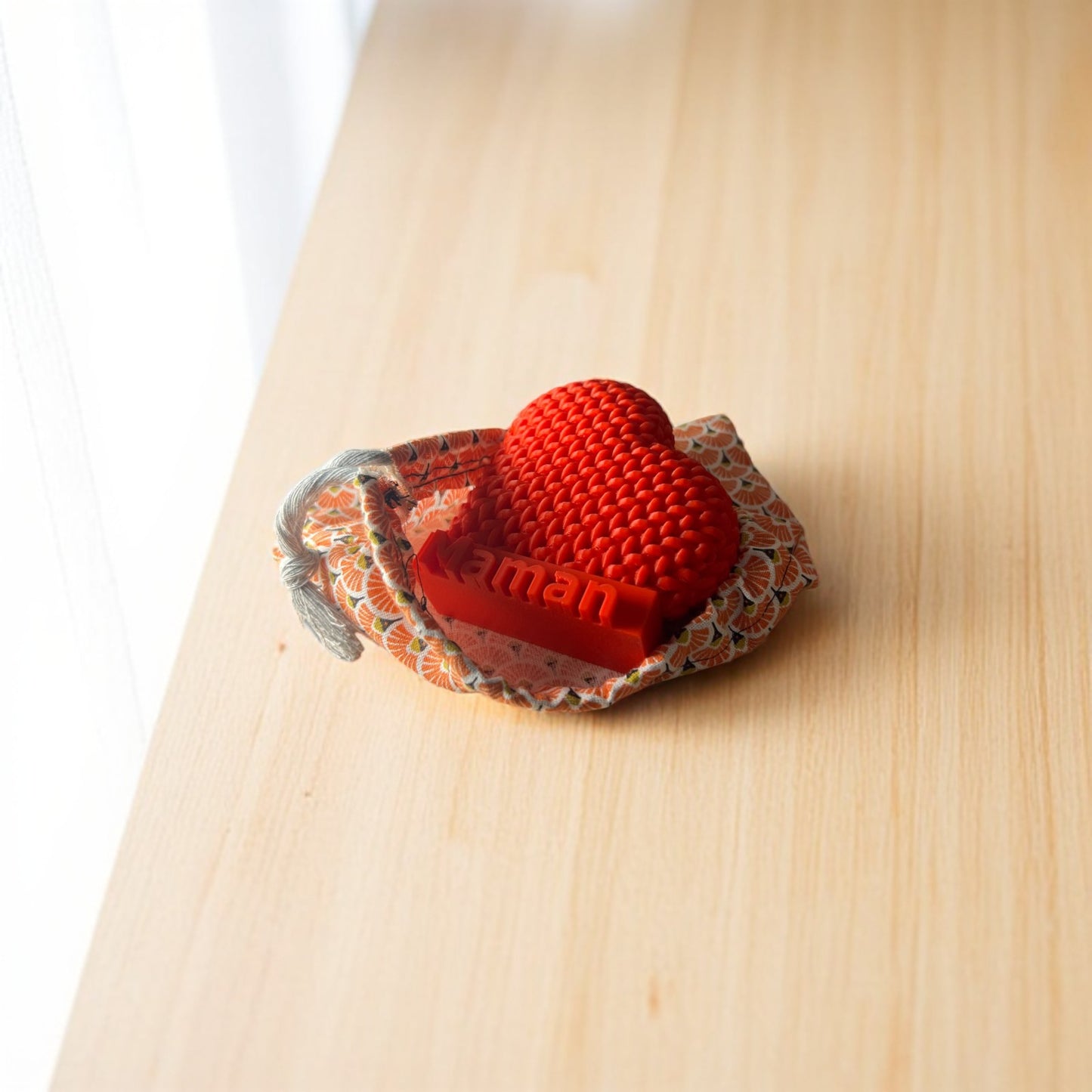 Cœur effet tricot personnalisable