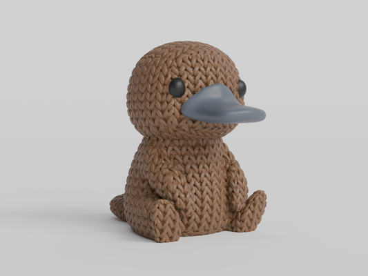 Figurine Ornithorynque effet Tricot