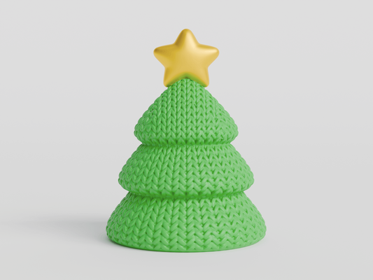 Figurine Sapin effet Tricot