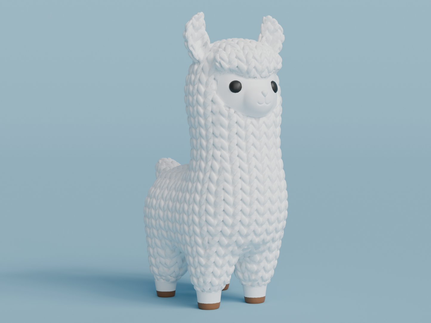 Figurine Lama effet Tricot