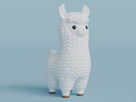 Figurine Lama effet Tricot