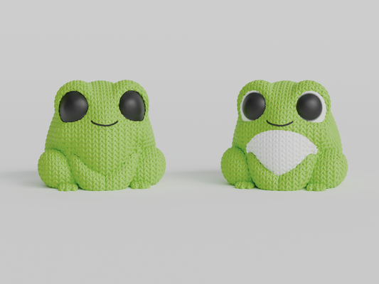 Figurine Grenouille effet tricot