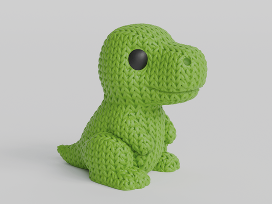 Figurine dinosaure effet tricot