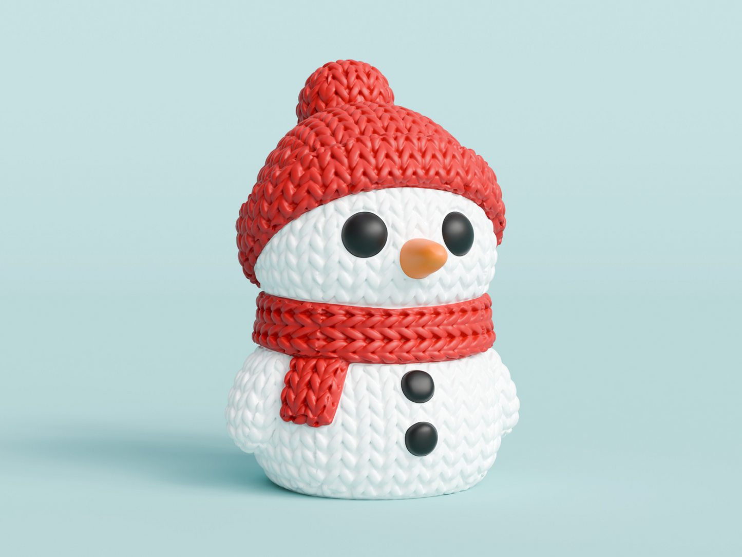Figurine Bonhomme de Neige effet Tricot