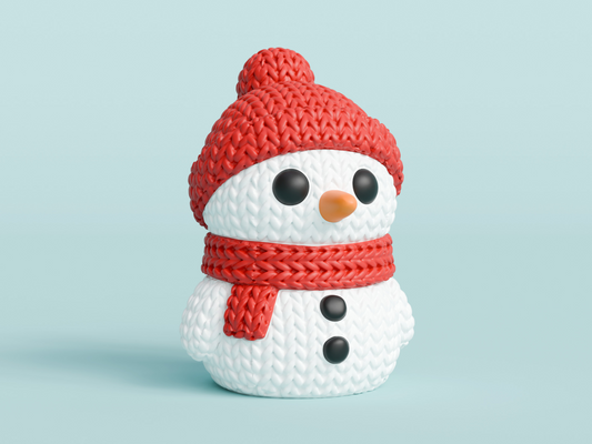 Figurine Bonhomme de Neige effet Tricot