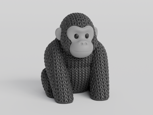 Figurine Gorille effet Tricot