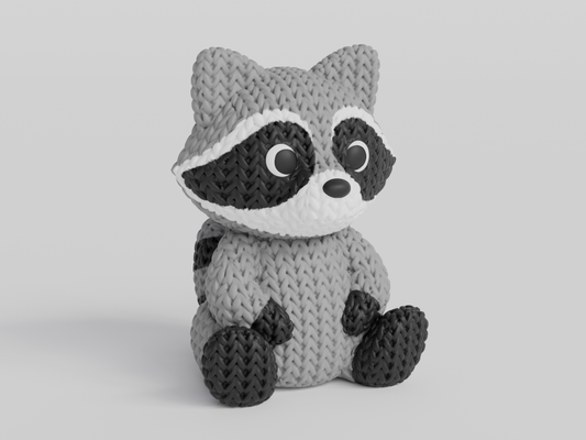 Figurine Raton Laveur effet Tricot