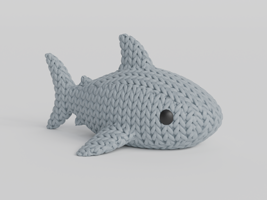 Figurine Requin effet tricot