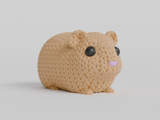Figurine Cochon D'inde effet tricot